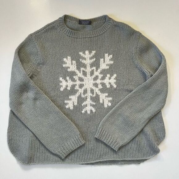 Wooden Ships GREY Knit Snowflake Knit M/L - Picture 3 of 10